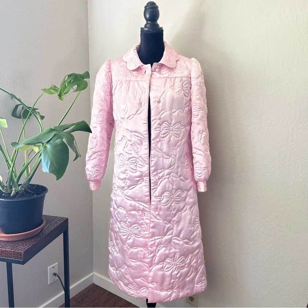 Vintage 50s Coquette Bow Puffer I. Magnin Coat - Picture 2 of 13